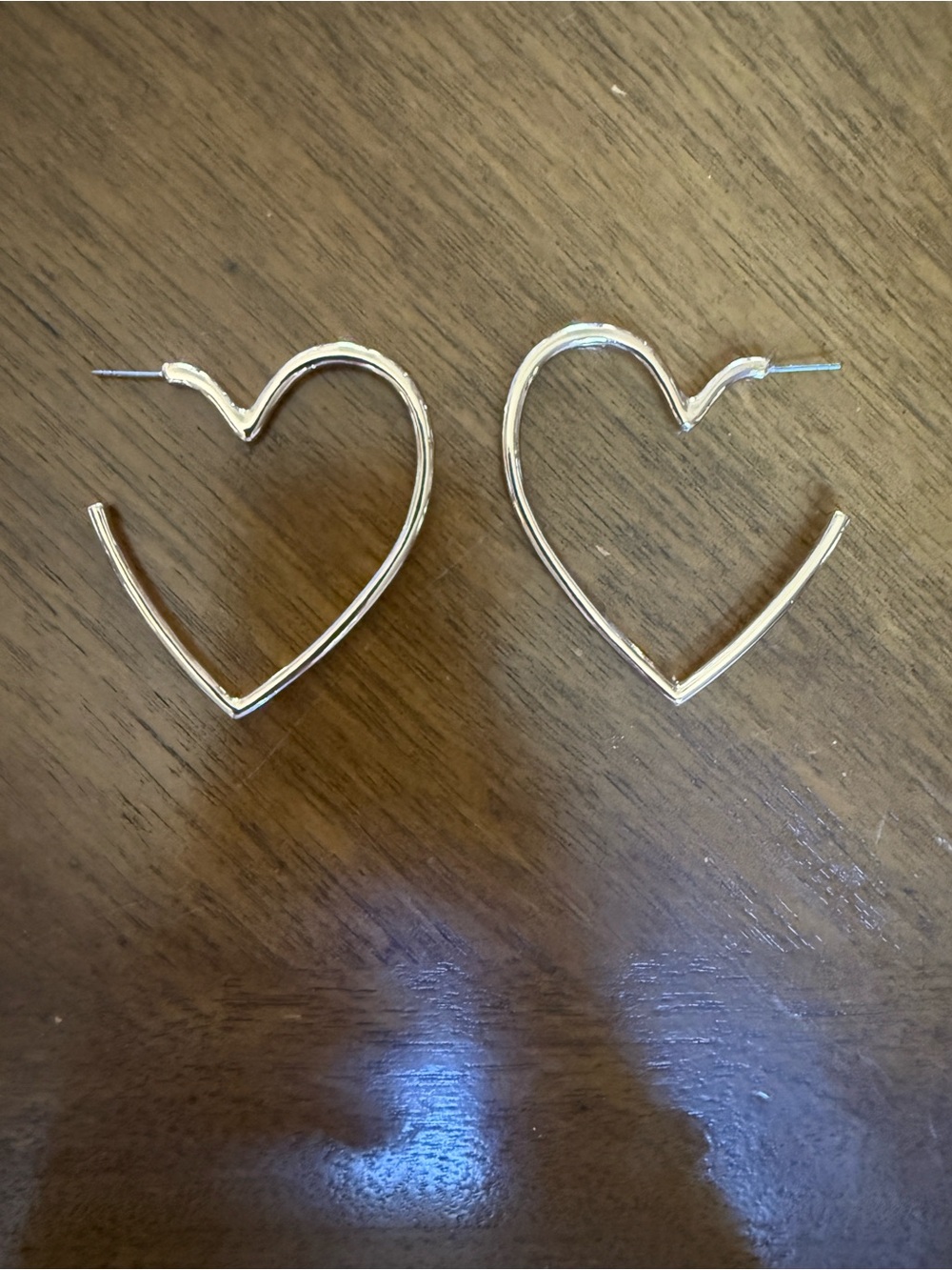 Gold Heart Hoop Earrings